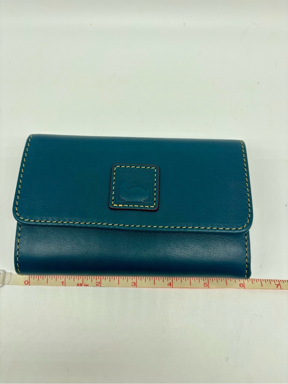 Dooney & Bourke Flip Fold Florentine Leather Wallet in Denim